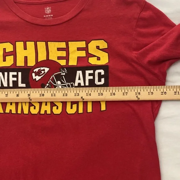 NFL Chiefs Red Ling Sleeves T Shirt Size XL - Picture 6 of 8